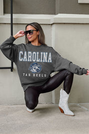 NORTH CAROLINA TAR HEELS EASY STREET PREMIUM FLEECE DROP SHOULDER CREWNECK PULLOVER