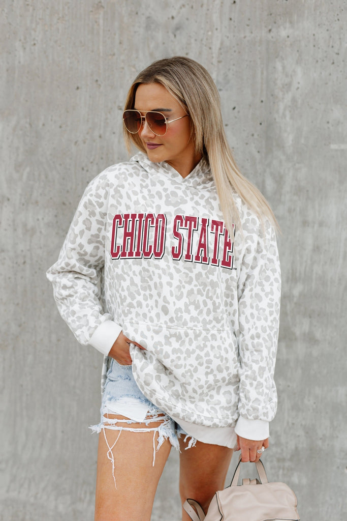 CHICO STATE WILDCATS OVERSIZED SIDE-SLIT HOODED PULLOVER
