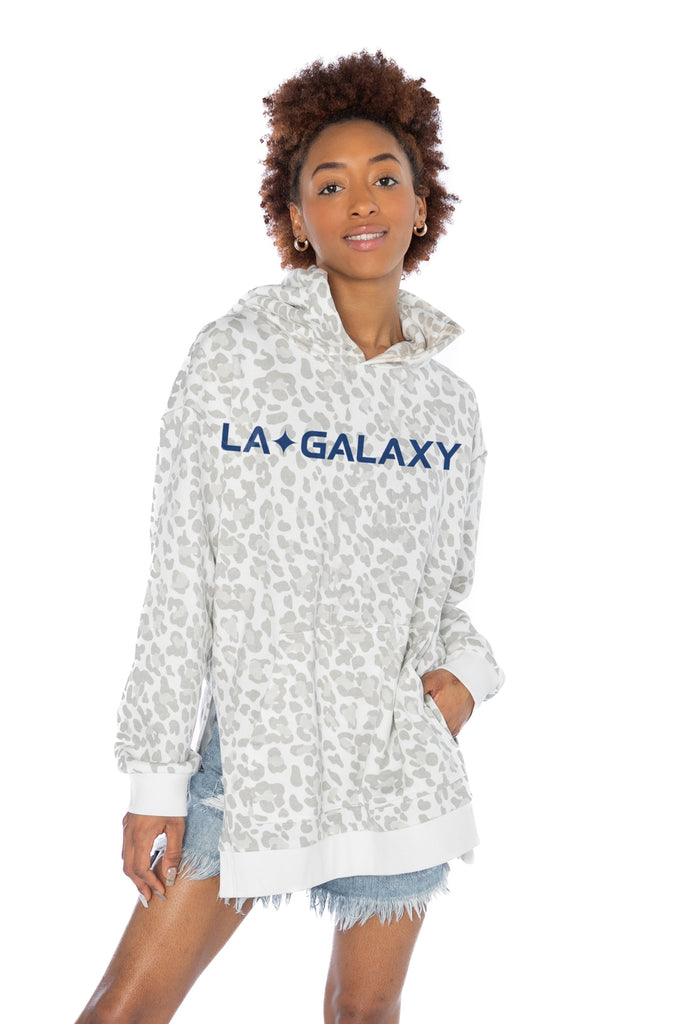 LOS ANGELES GALAXY TOUCHLINE OVERSIZED SIDE-SLIT HOODED PULLOVER