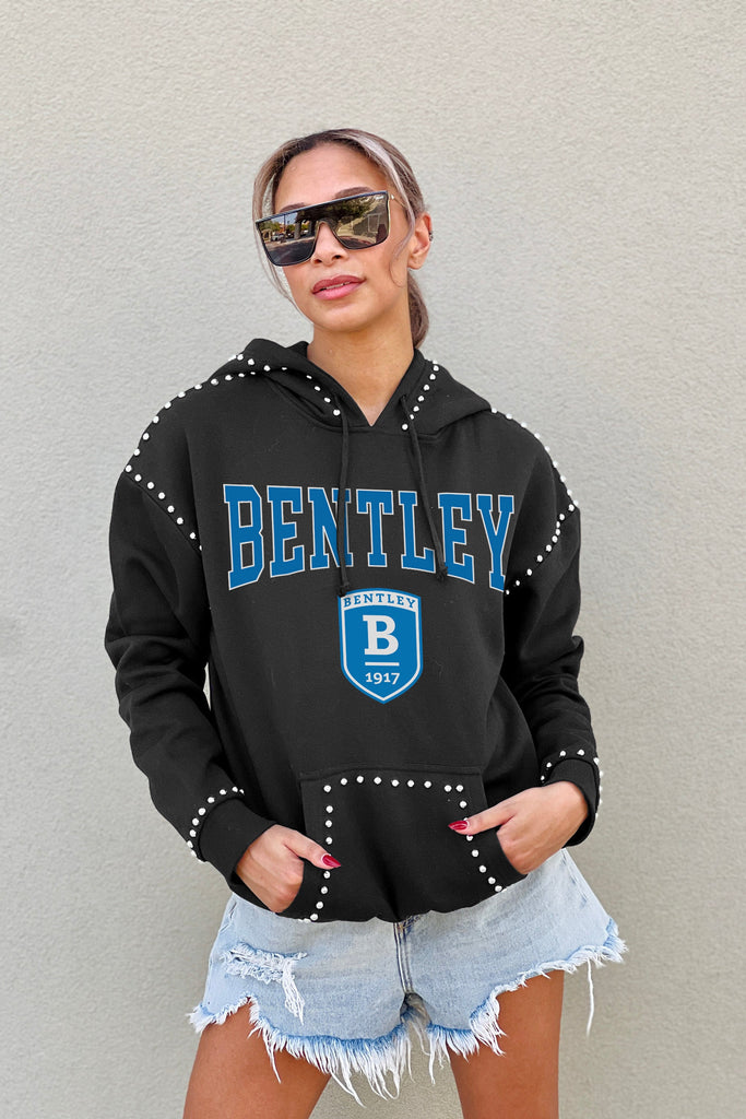 BENTLEY FALCONS BELLE OF THE BALL STUDDED DETAIL FLEECE FRONT POCKET HOODIE