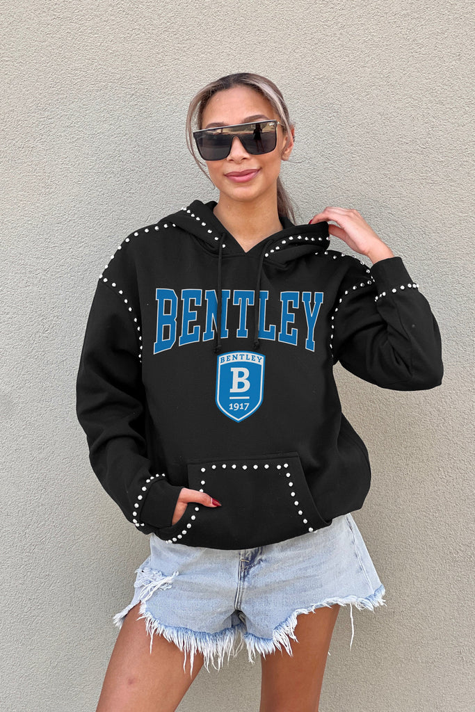 BENTLEY FALCONS BELLE OF THE BALL STUDDED DETAIL FLEECE FRONT POCKET HOODIE