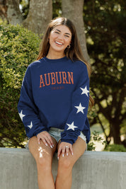 AUBURN TIGERS WINNING TEAM EMBELLISHED SLEEVE CREWNECK PULLOVER BY MADI PREWETT TROUTT