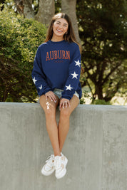 AUBURN TIGERS WINNING TEAM EMBELLISHED SLEEVE CREWNECK PULLOVER BY MADI PREWETT TROUTT