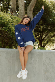 AUBURN TIGERS WINNING TEAM EMBELLISHED SLEEVE CREWNECK PULLOVER BY MADI PREWETT TROUTT