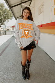 TENNESSEE VOLUNTEERS ALLSTAR EMBELLISHED SLEEVE CREWNECK PULLOVER BY MADI PREWETT TROUTT