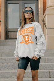 TENNESSEE VOLUNTEERS ALLSTAR EMBELLISHED SLEEVE CREWNECK PULLOVER BY MADI PREWETT TROUTT
