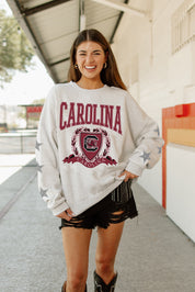 SOUTH CAROLINA GAMECOCKS ALLSTAR EMBELLISHED SLEEVE CREWNECK PULLOVER BY MADI PREWETT TROUTT