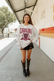 SOUTH CAROLINA GAMECOCKS ALLSTAR EMBELLISHED SLEEVE CREWNECK PULLOVER BY MADI PREWETT TROUTT