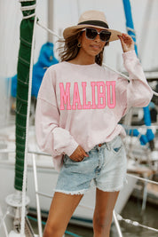 MALIBU IS PARADISE VINTAGE OVERSIZED SWEATSHIRT