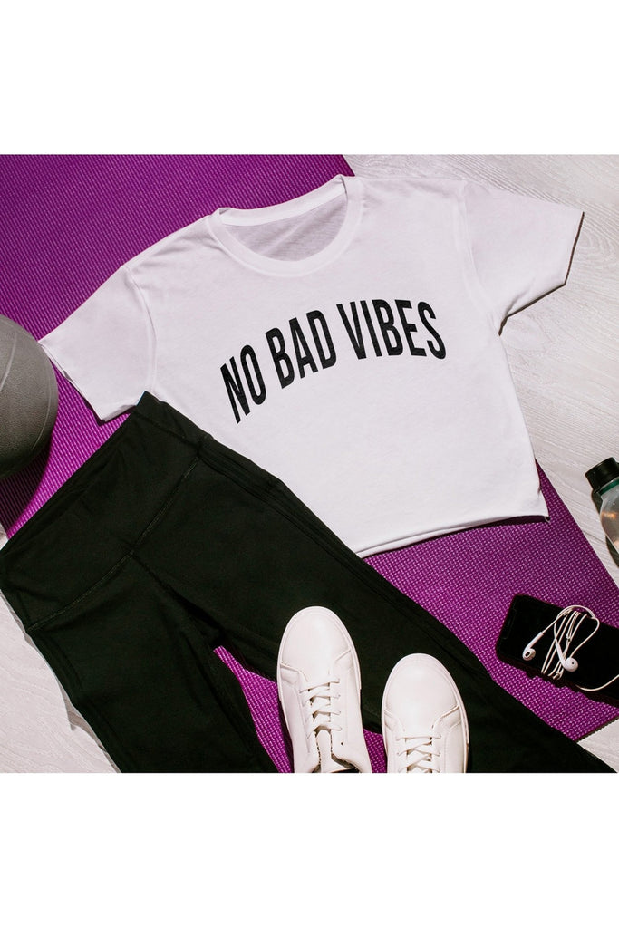 The "No Bad Vibes" Cropped Top - Shop The Soho (4470840557664)