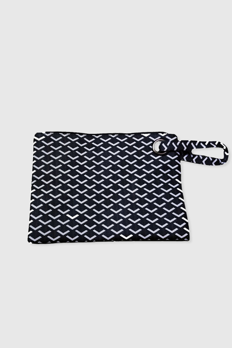 THE "AVERY" FAUX LEATHER CHECKERED WRISTLET IN BROWN-CROSSBODY & CLUTCHES