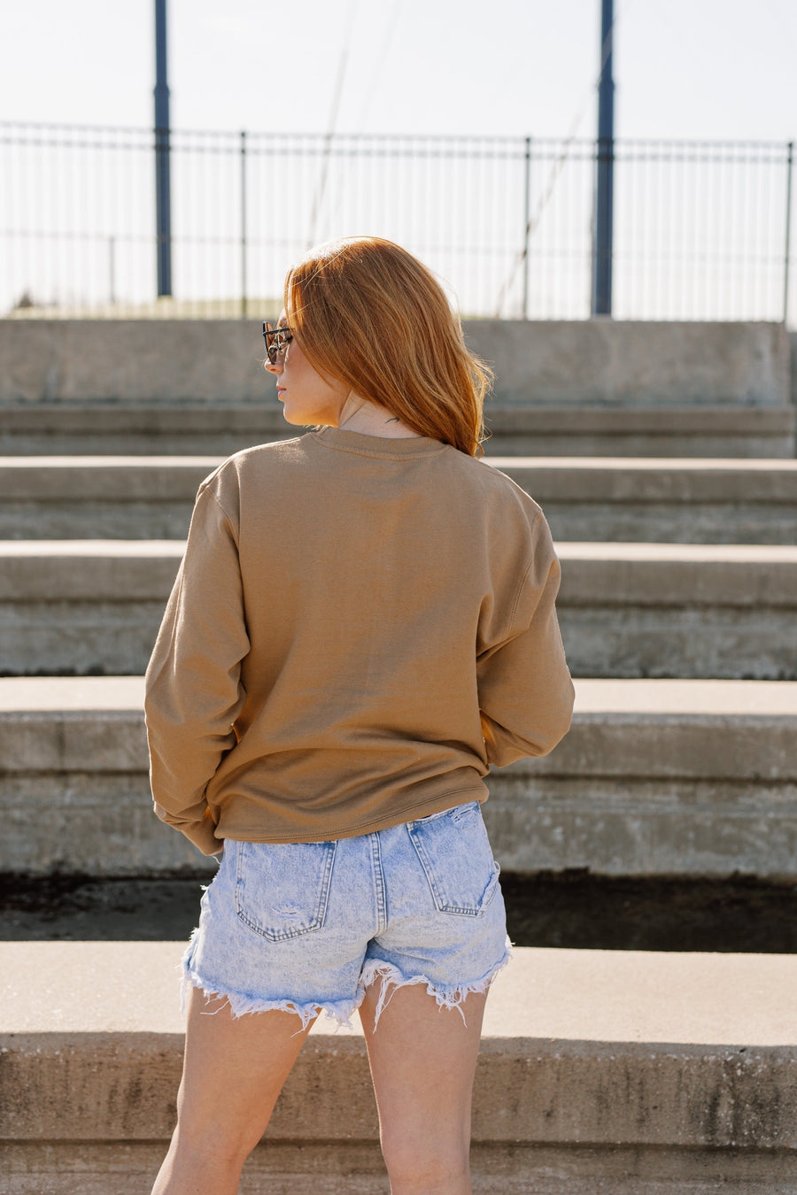 LET'S PLAY BALL IN PINK CLASSIC CREW SWEATSHIRT