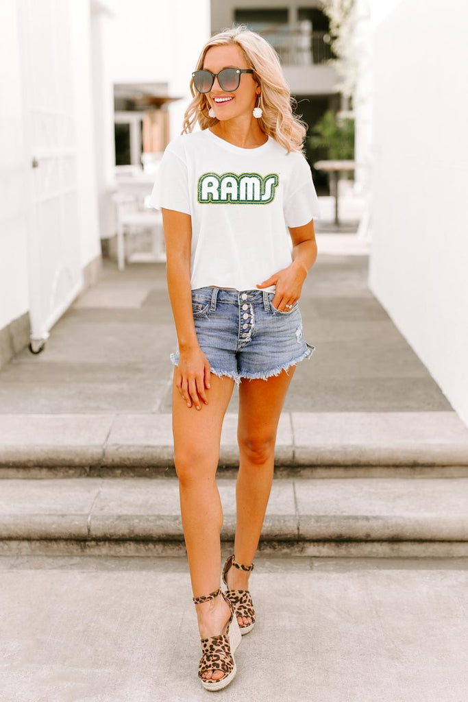 Colorado State Rams "It'S A Win" Vintage-Vibe Crop Top - Shop The Soho
