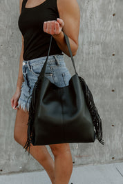 GIGI VEGAN LEATHER FRINGE TOTE BAG-HANDBAGS