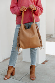 GIGI VEGAN LEATHER FRINGE TOTE BAG-HANDBAGS