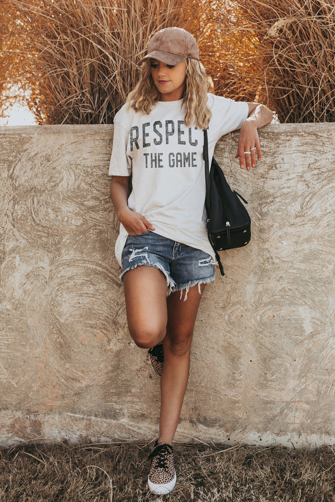 THE "RESPECT THE GAME" LUXE BOYFRIEND SHORT SLEEVE CREW - Shop The Soho
