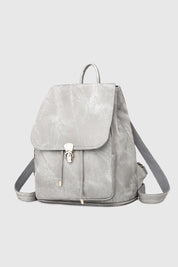 THE "IRIS" MULTI-FUNCTION BACKPACK IN GREY-HANDBAGS