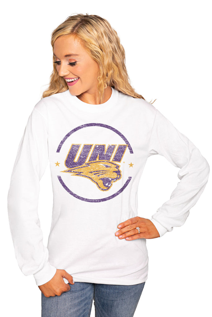 Northern Iowa Panthers "End Zone" Luxe Boyfriend Crew Tee - Shop The Soho