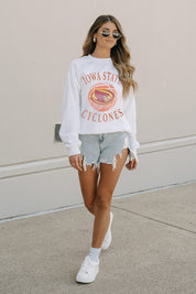 IOWA STATE CYCLONES Vintage Hoops Fleece Crew By Madi Prewett Troutt-IOWA STATE CYCLONES