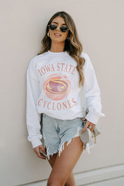 IOWA STATE CYCLONES Vintage Hoops Fleece Crew By Madi Prewett Troutt-IOWA STATE CYCLONES