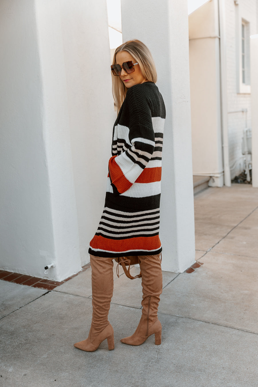 JADEN STRIPED OVERSIZED CARDIGAN-CARDIGANS AND KIMONOS