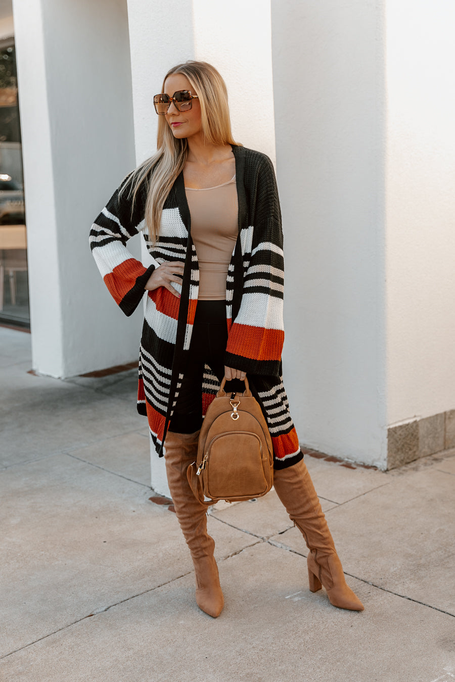 JADEN STRIPED OVERSIZED CARDIGAN-CARDIGANS AND KIMONOS