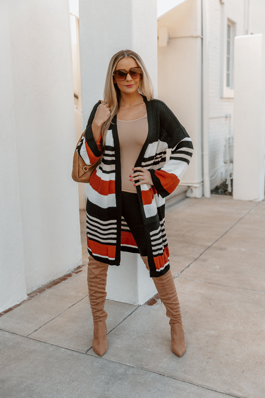 JADEN STRIPED OVERSIZED CARDIGAN-CARDIGANS AND KIMONOS