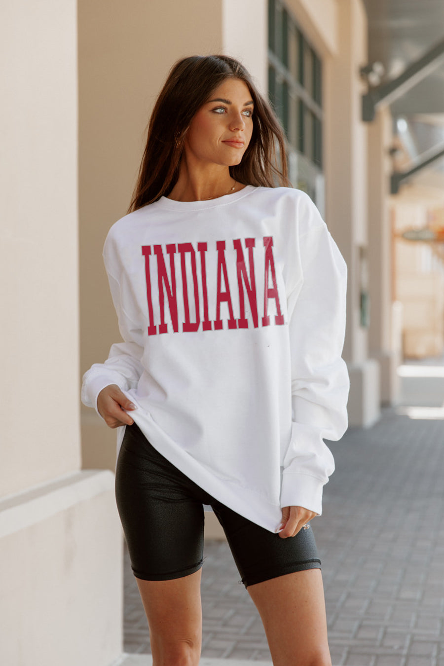 INDIANA HOOSIERS Play By Play Crew Fleece By Madi Prewett Troutt