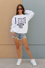 KANSAS STATE WILDCATS Slow Motion Crew Fleece Pullover By Madi Prewett Troutt