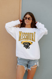 MISSOURI TIGERS Slow Motion Crew Fleece Pullover By Madi Prewett Troutt