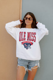 OLE MISS REBELS Slow Motion Crew Fleece Pullover By Madi Prewett Troutt