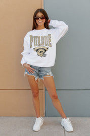 PURDUE BOILERMAKERS Slow Motion Crew Fleece Pullover By Madi Prewett Troutt