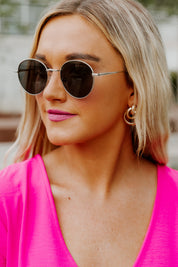 PAULINA ROUND FRAME SUNGLASSES
