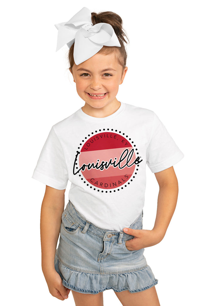 Louisville Cardinals "Faded And Free" Youth Short-Sleeved Tee - Gameday Couture