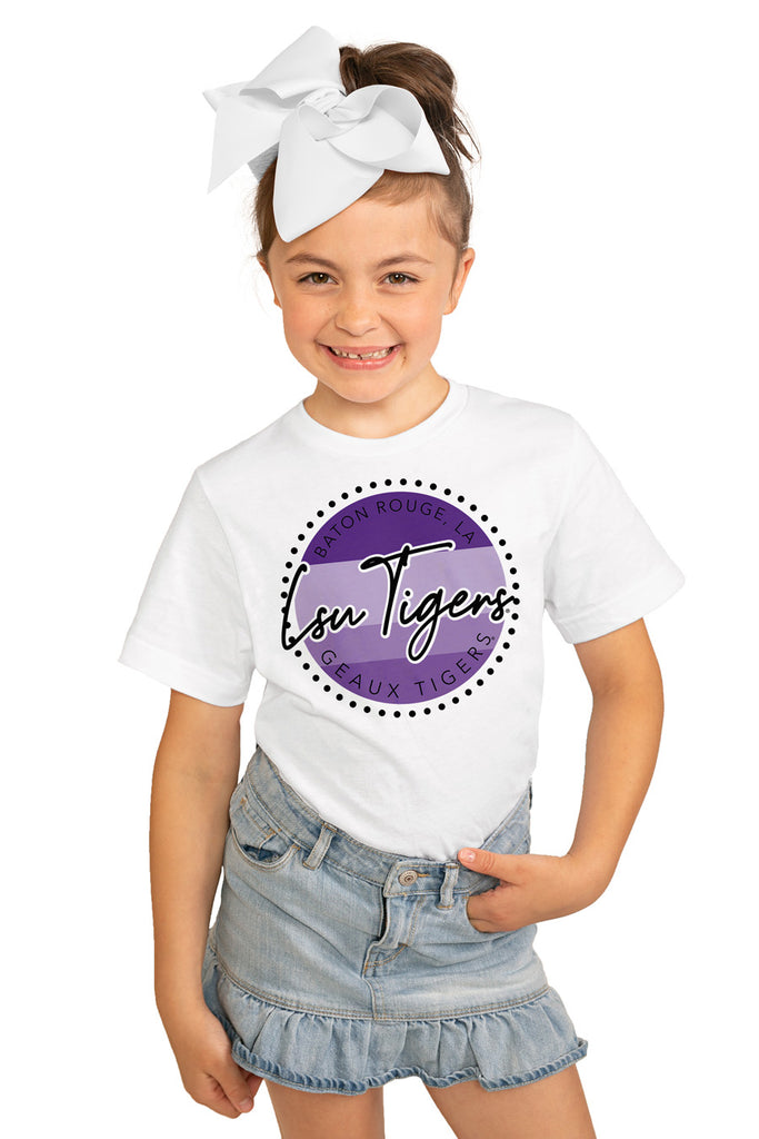 Lsu Tigers "Faded And Free" Youth Short-Sleeved Tee - Gameday Couture