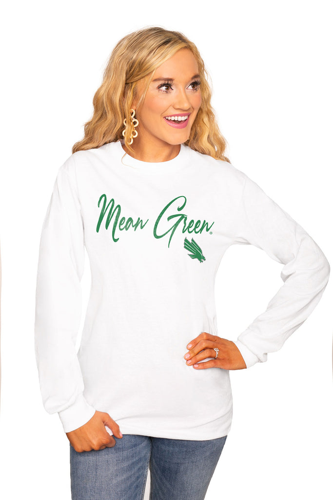 North Texas Mean Green "Win The Day" Luxe Boyfriend Crew Tee - Shop The Soho