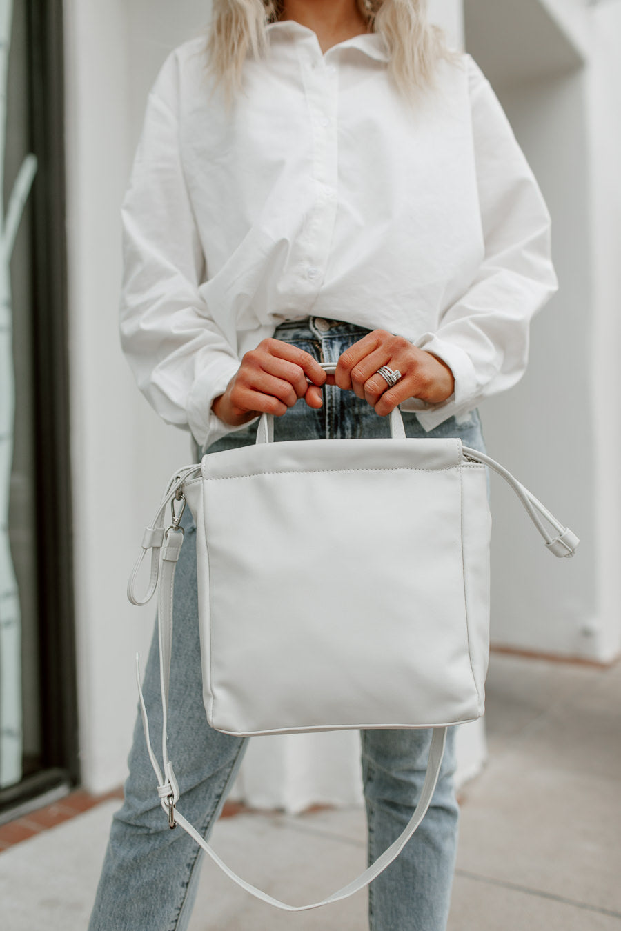 NOVA VEGAN LEATHER HANDBAG-HANDBAGS