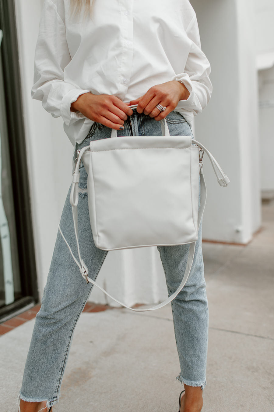 NOVA VEGAN LEATHER HANDBAG-HANDBAGS