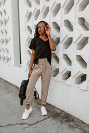 CONSIDER IT DONE ESSENTIAL V-NECK TEE IN BLACK-TEES