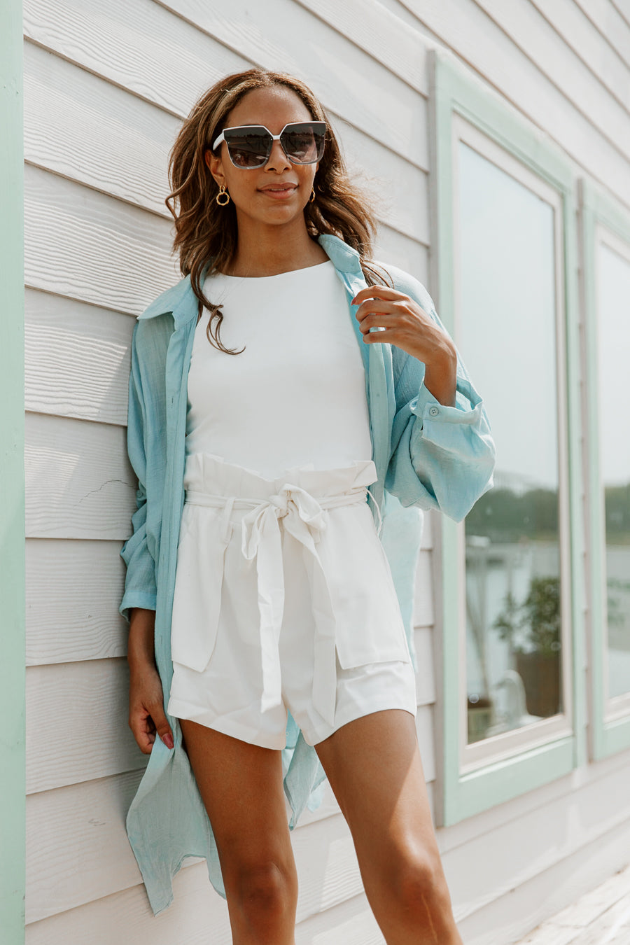 THE "SWEET SUMMER" CHAMBRAY LONGLINE SHIRT-CARDIGANS AND KIMONOS