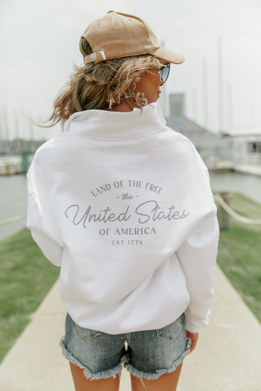 GLORY VINTAGE STANDARD FIT QUARTER ZIP PULLOVER