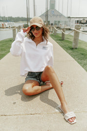 GLORY VINTAGE STANDARD FIT QUARTER ZIP PULLOVER