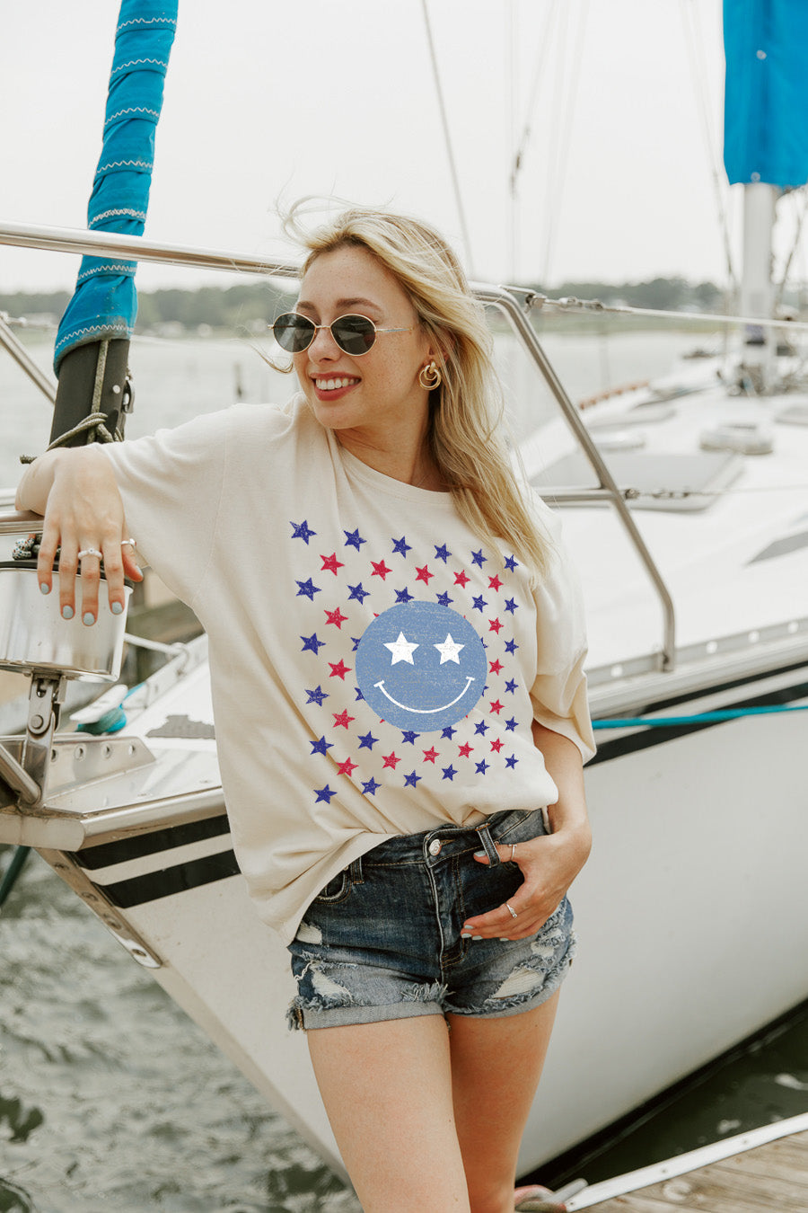 ALL STAR VINTAGE BOYFRIEND TEE-PATRIOTIC GRAPHIC TEES