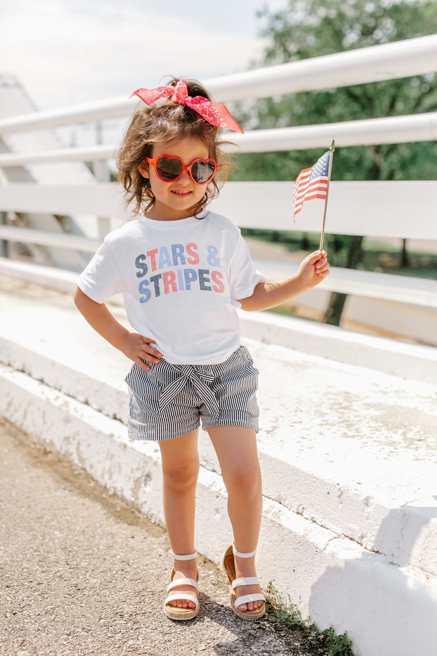THE "STARS & STRIPES" CLASSIC GRAPHIC SHORT SLEEVE TODDLER TEE-KIDS PATRIOTIC GRAPHIC TEES