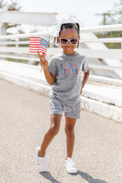 THE "STARS & STRIPES" CLASSIC GRAPHIC SHORT SLEEVE TODDLER TEE-KIDS PATRIOTIC GRAPHIC TEES