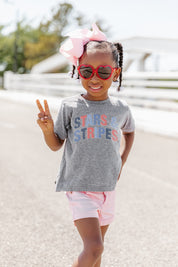 THE "STARS & STRIPES" CLASSIC GRAPHIC SHORT SLEEVE TODDLER TEE-KIDS PATRIOTIC GRAPHIC TEES