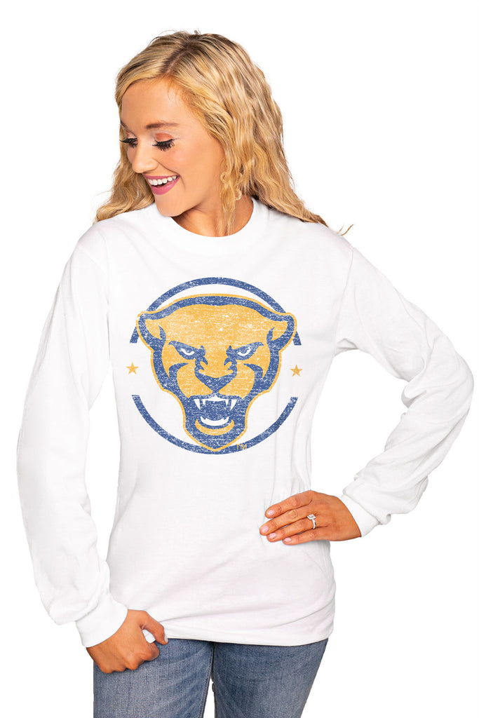 Pittsburgh Panthers "End Zone" Luxe Boyfriend Crew Tee - Shop The Soho