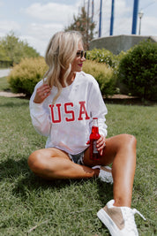 MADE IN THE USA CROPPED LONG SLEEVE VINTAGE TEE