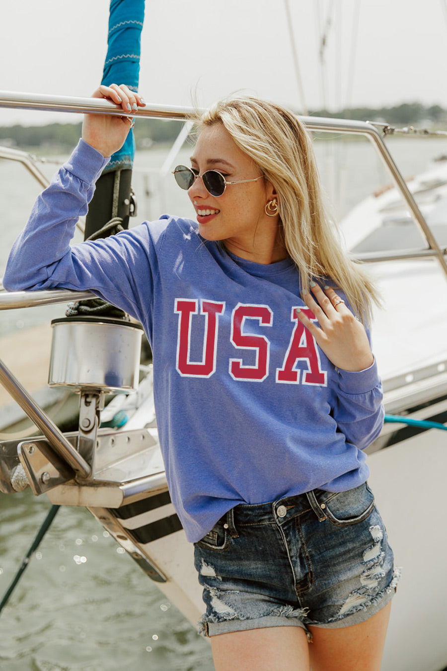 USA RETRO STANDARD FIT LONG SLEEVE TEE