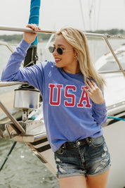 USA RETRO STANDARD FIT LONG SLEEVE TEE